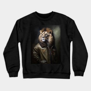 Royal Portrait of a Lion Crewneck Sweatshirt